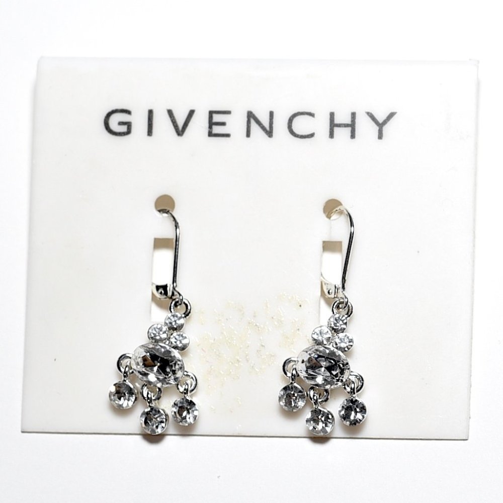 Givenchy Crystal Cluster Drop Earrings